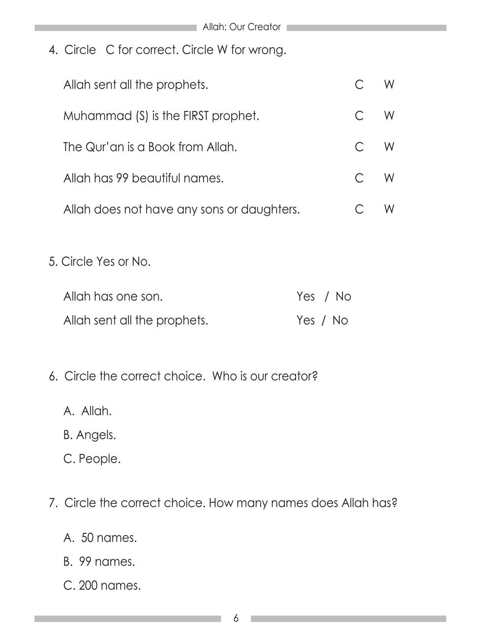 Islamic Studies Student Workbook Level 1