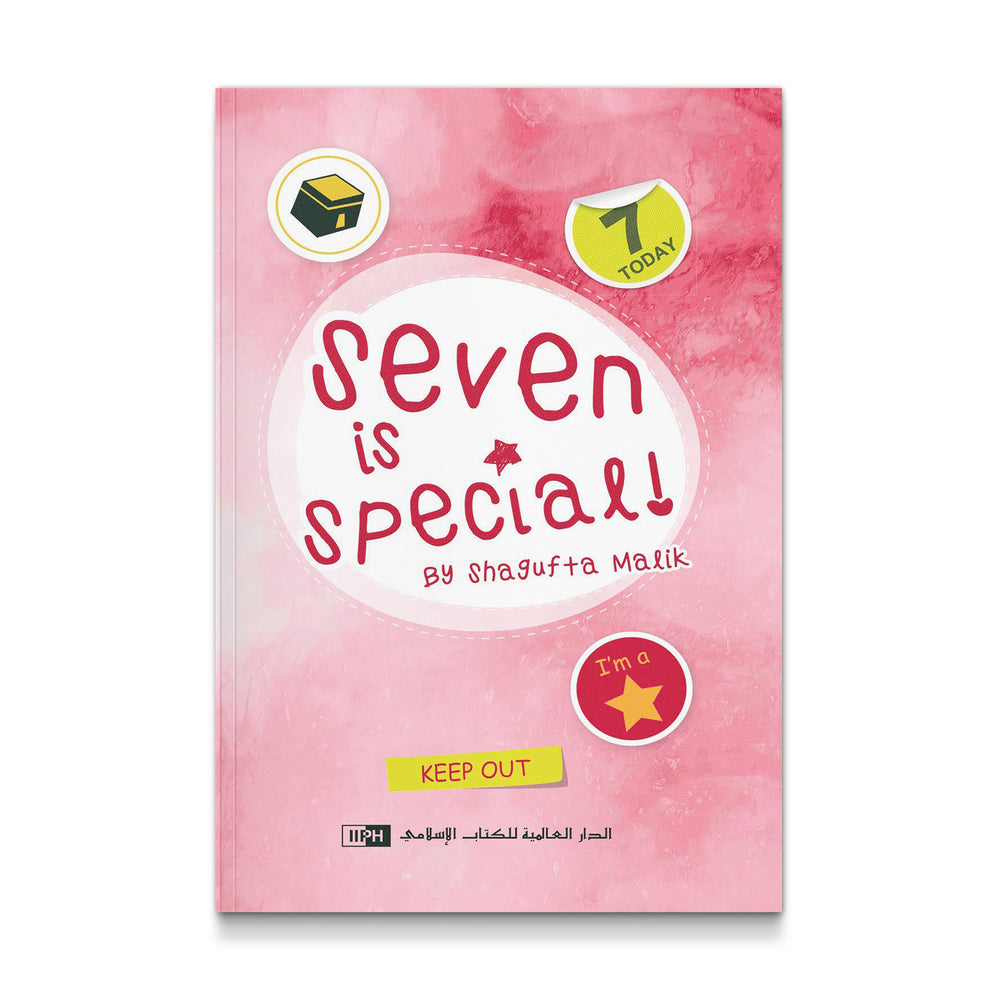 Children's picture book titled Seven Is Special by Mawlanabooks, featuring colorful illustrations of a young child's adventures.
