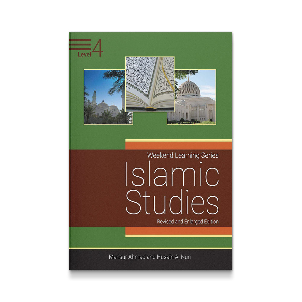 Islamic Studies Level 4 book by Mawlanabooks, featuring colorful cover art and educational content for advanced Islamic learning.